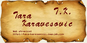Tara Karavesović vizit kartica